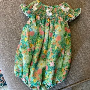 Floral Bunny Bubble Romper